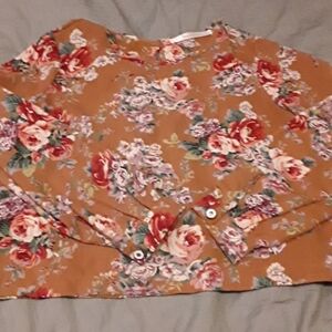 2/$30  Mustard floral top